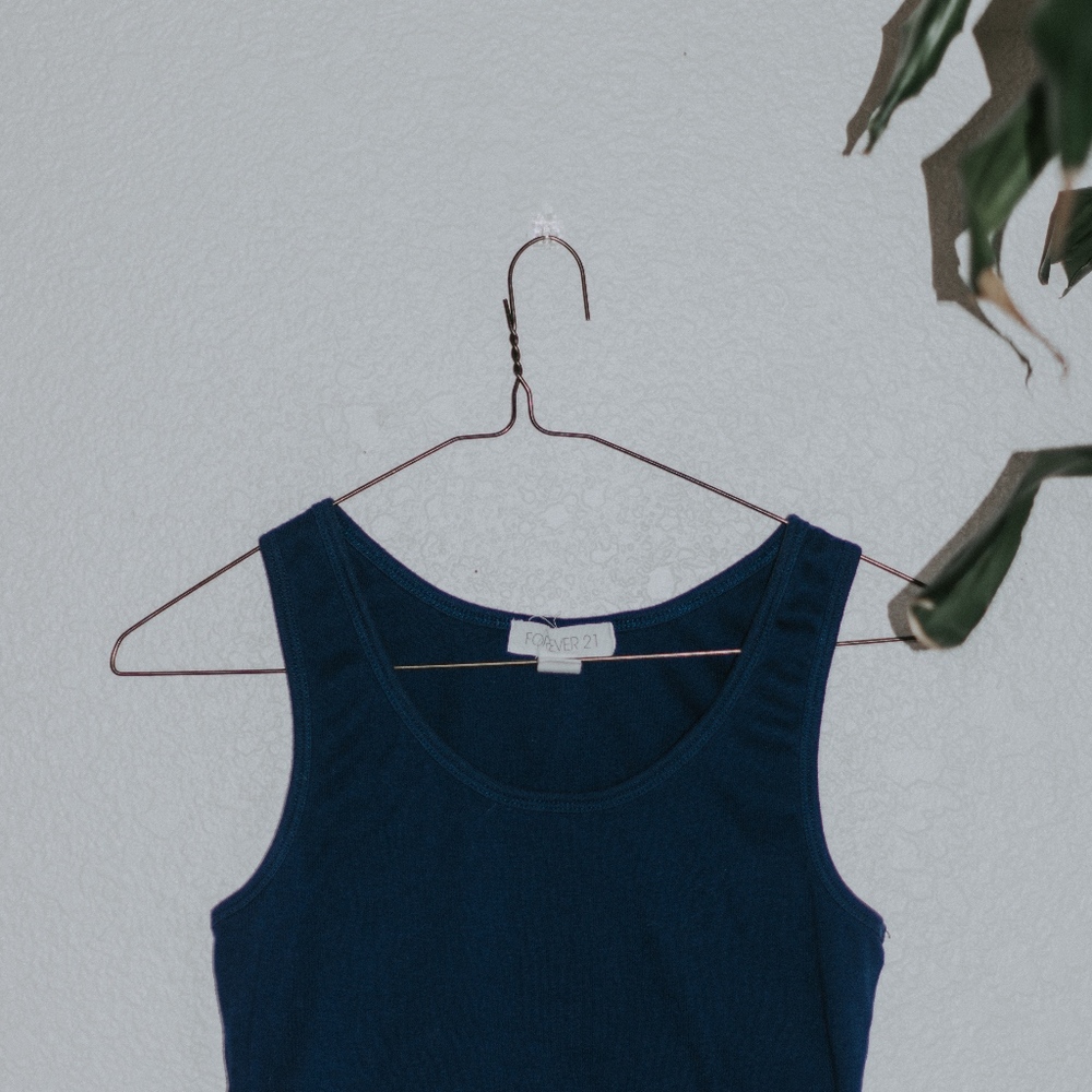 Blue Crop Top Tank